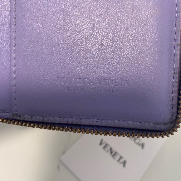 Bottega Venetta Lavander Cassette Compact Zip Wallet Full Inclusion - Picture 12 of 16
